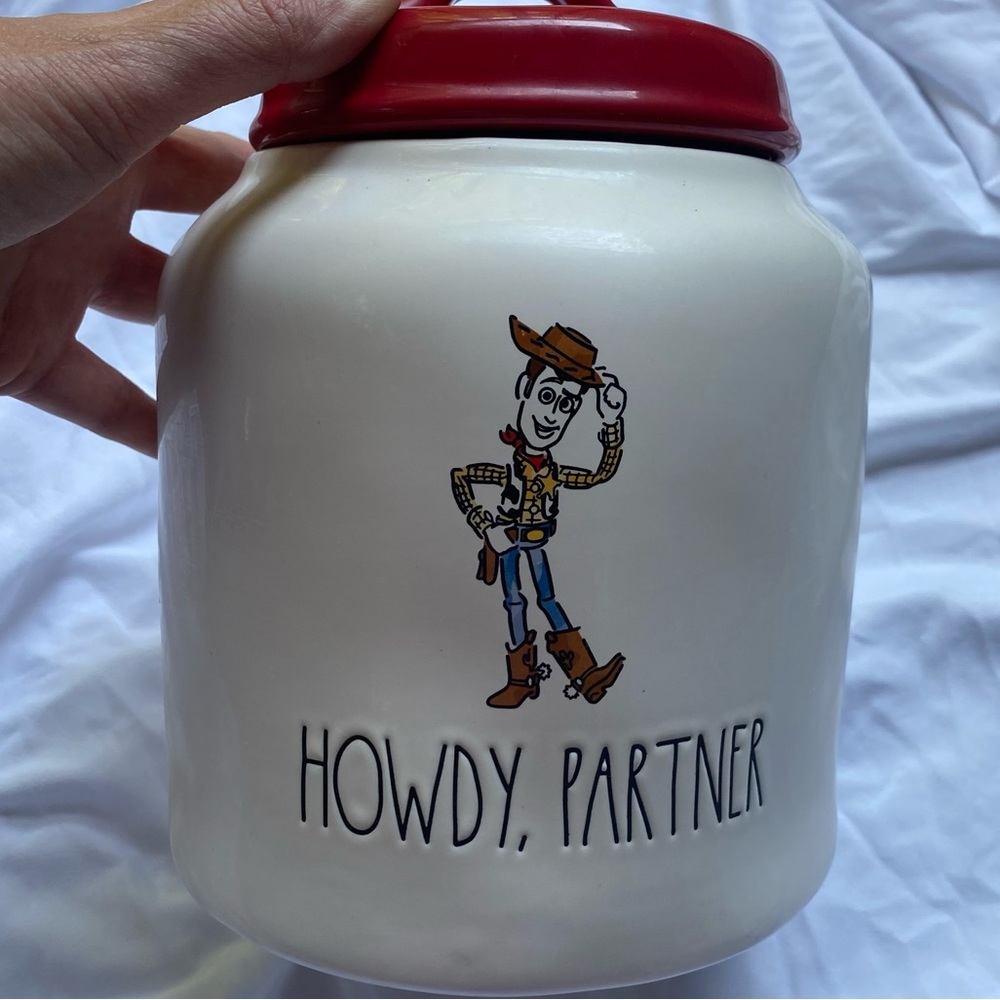 Rae Dunn Toy Story Woody Howdy Partner Cookie Jar Pixar